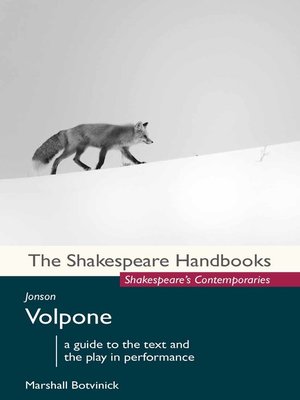 cover image of Jonson: Volpone